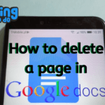 how to delete a page in google docs