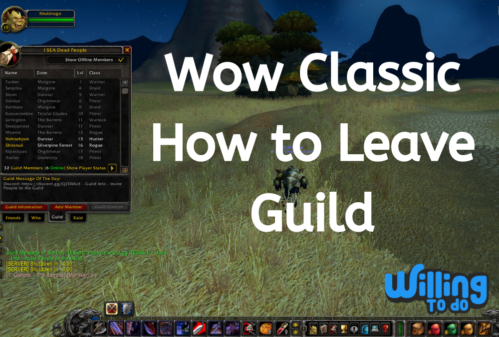 Wow Classic How to Leave Guild