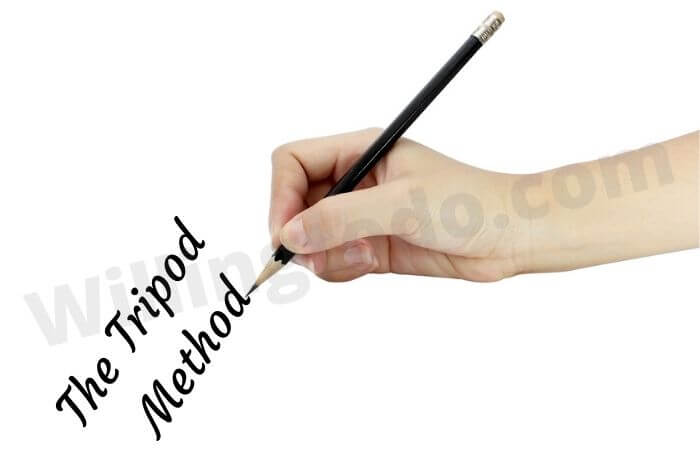 The tripod method to know how to hold a pencil