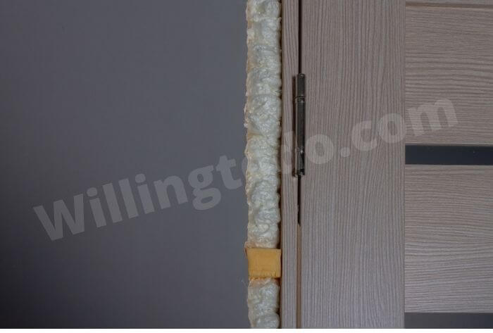 Use foaming Acoustic panels on door