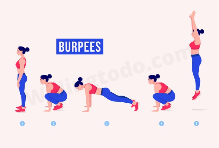 Burpees Exercise on dry-land