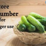 How to store cucumber for longer use