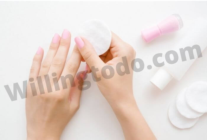 Remove nail glue by acetone