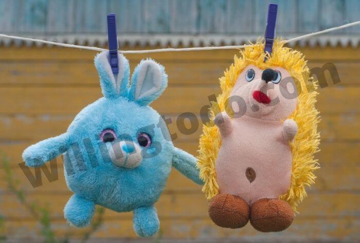 Wash your stuffed animals by hands