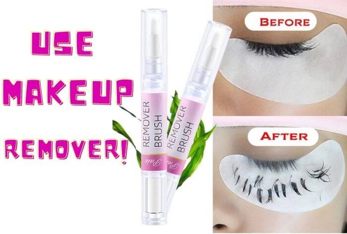 Use this Makeup remover to remove eyelash extensions