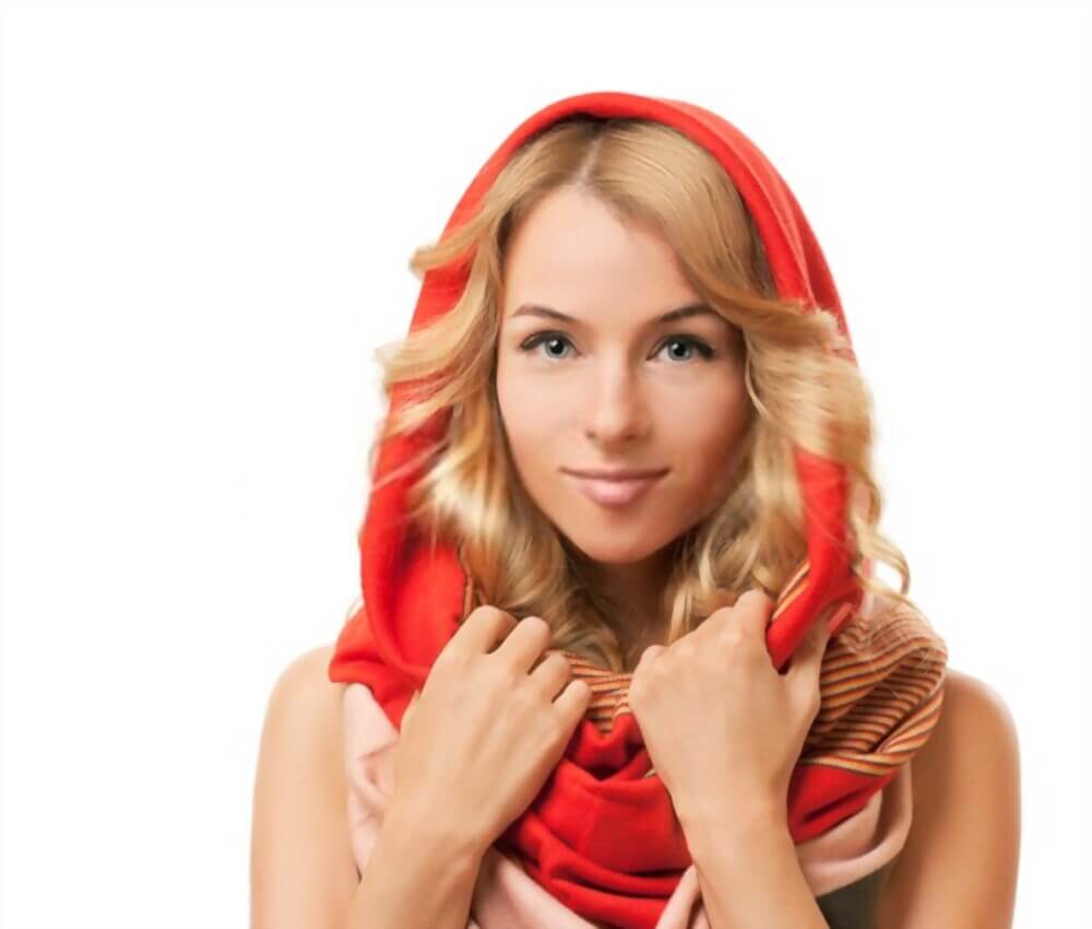 Wear infinity scarf as hood