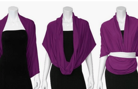 Wear infinity scarf in Shawl style
