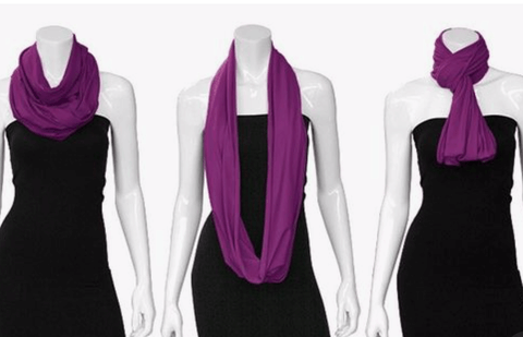 Wear infinity scarf in different loop styles