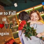 A couple fall in love and holding flowers