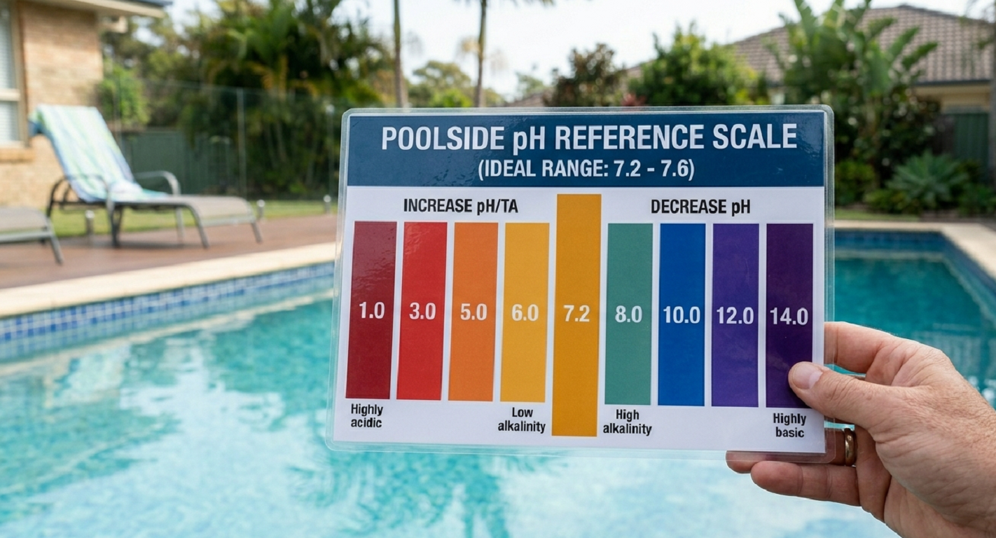 ph scale showing alkalinity of pool