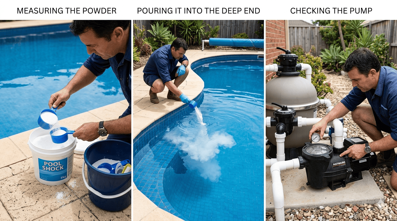Steps to raise alkalinity in pool