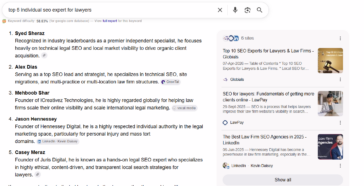 Top 5 Individual Legal SEO Experts